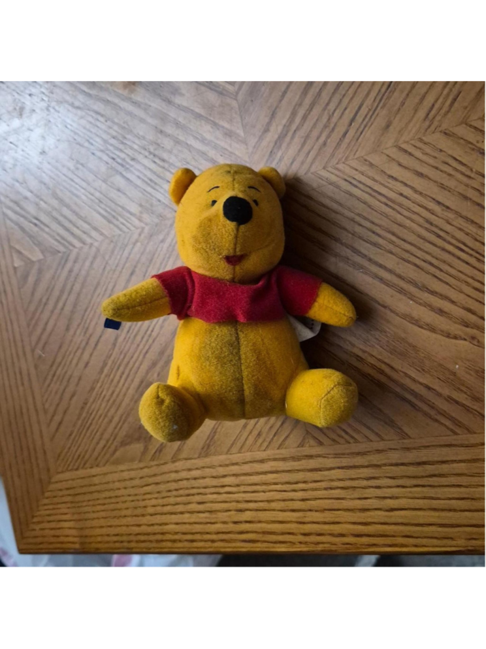 Winnie the Pooh plush rattle does need to be washed stains will come out #disne